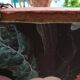 Old wood mirror painted in old pink 28x35cm