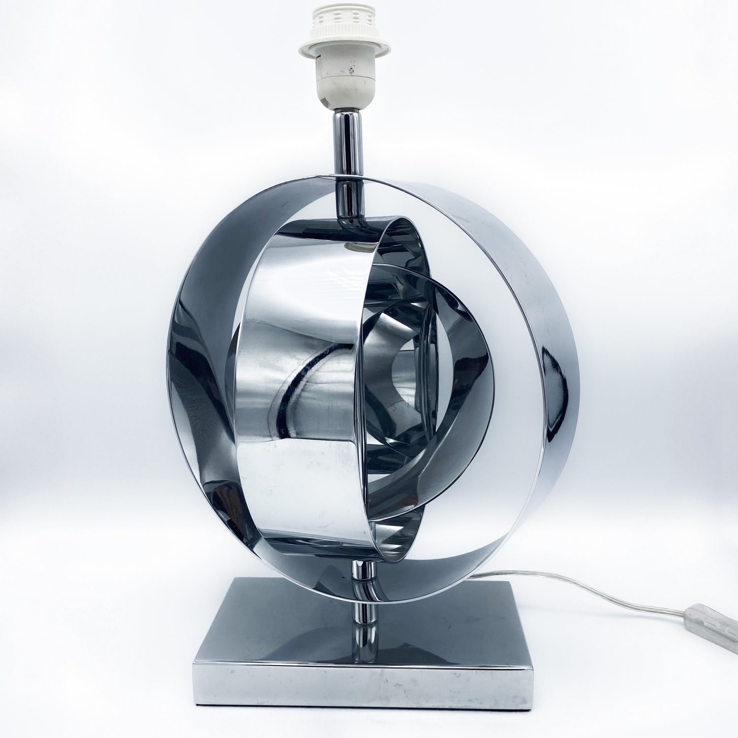 Pied de lampe de table vintage avec cercles