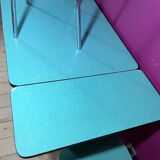 Formica table with extensions and 4 chairs 1950