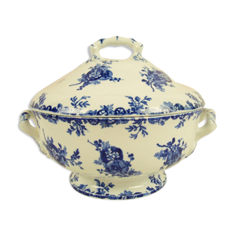 Longwy old soup plant 1890 blue flower patterns