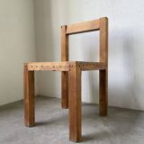 Brutalist pine chair