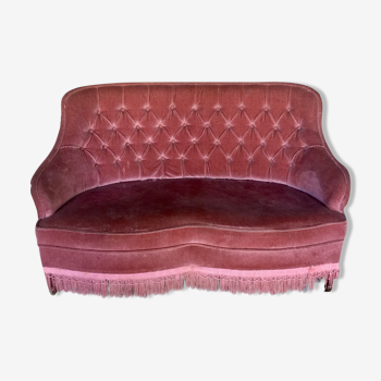 Banquette crapaud vieux rose