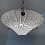 Art Deco chandelier in Clichy uraline glass