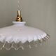 Vintage lampshade pendant light in white opaline