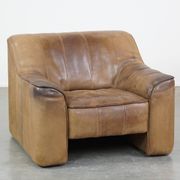 70s vintage buffalo leather design armchair from De Sede model DS44