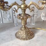 Pair of ancient bronze girandoles, circa 1900.