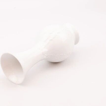 Vase en porcelaine blanche vintage Royal Porzellan Royal Bavaria KPM avec motifs texturés