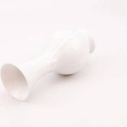 Vintage white porcelain vase Royal Porzellan Royal Bavaria KPM with textured patterns.