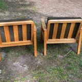 pair of oak armchairs - Sweden 1960s