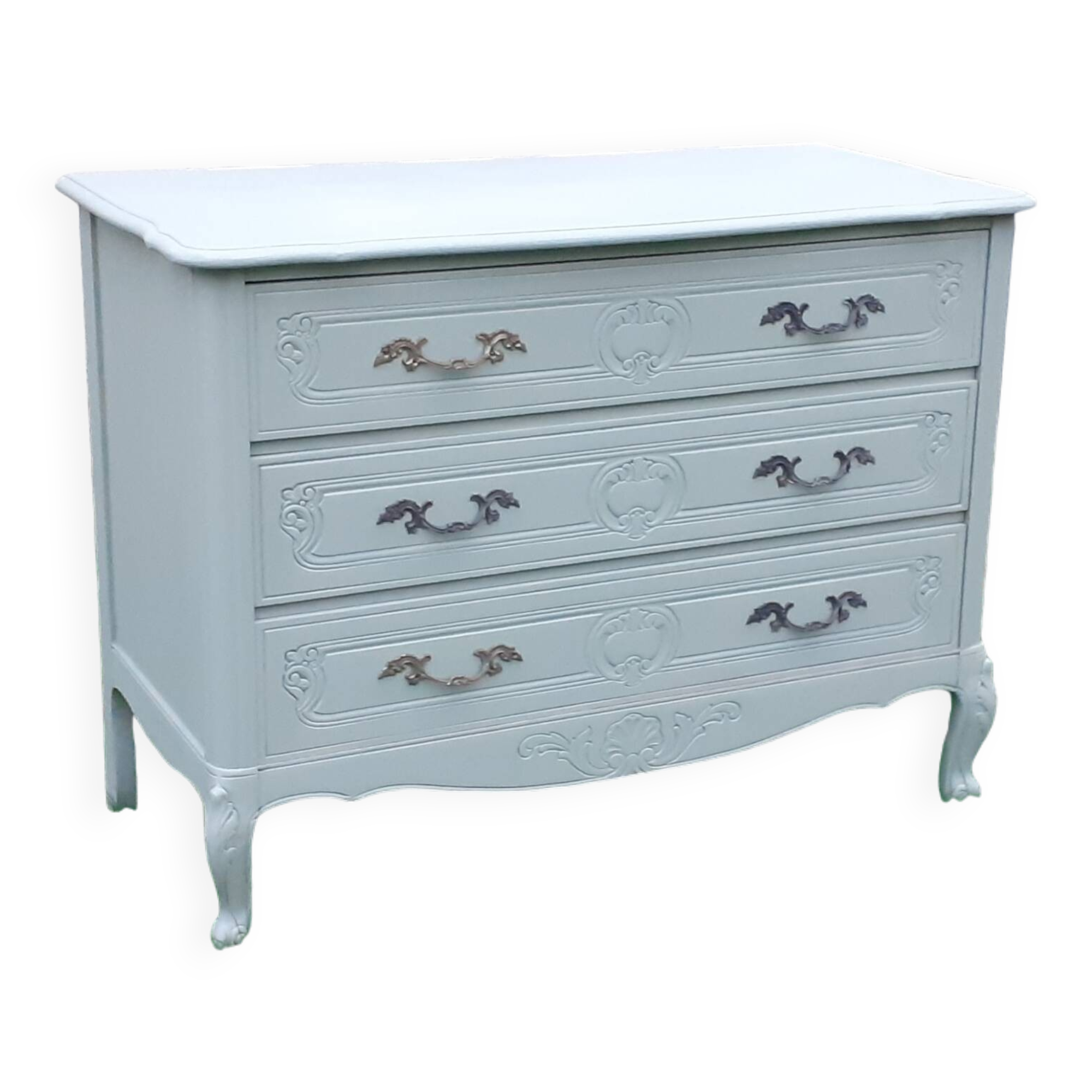 Commode style Louis xv 3 tiroirs vert Luxembourg