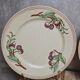 Set of 6 flat plates Boch La Louvière Belgium model 2460 with polychrome cherry decoration.