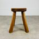 Tabouret brutaliste bois massif déco chalet