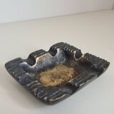 Brutalist bronze ashtray or pocket tray / 70s / vintage / artisanal work / Mid-Century / France / 20th century