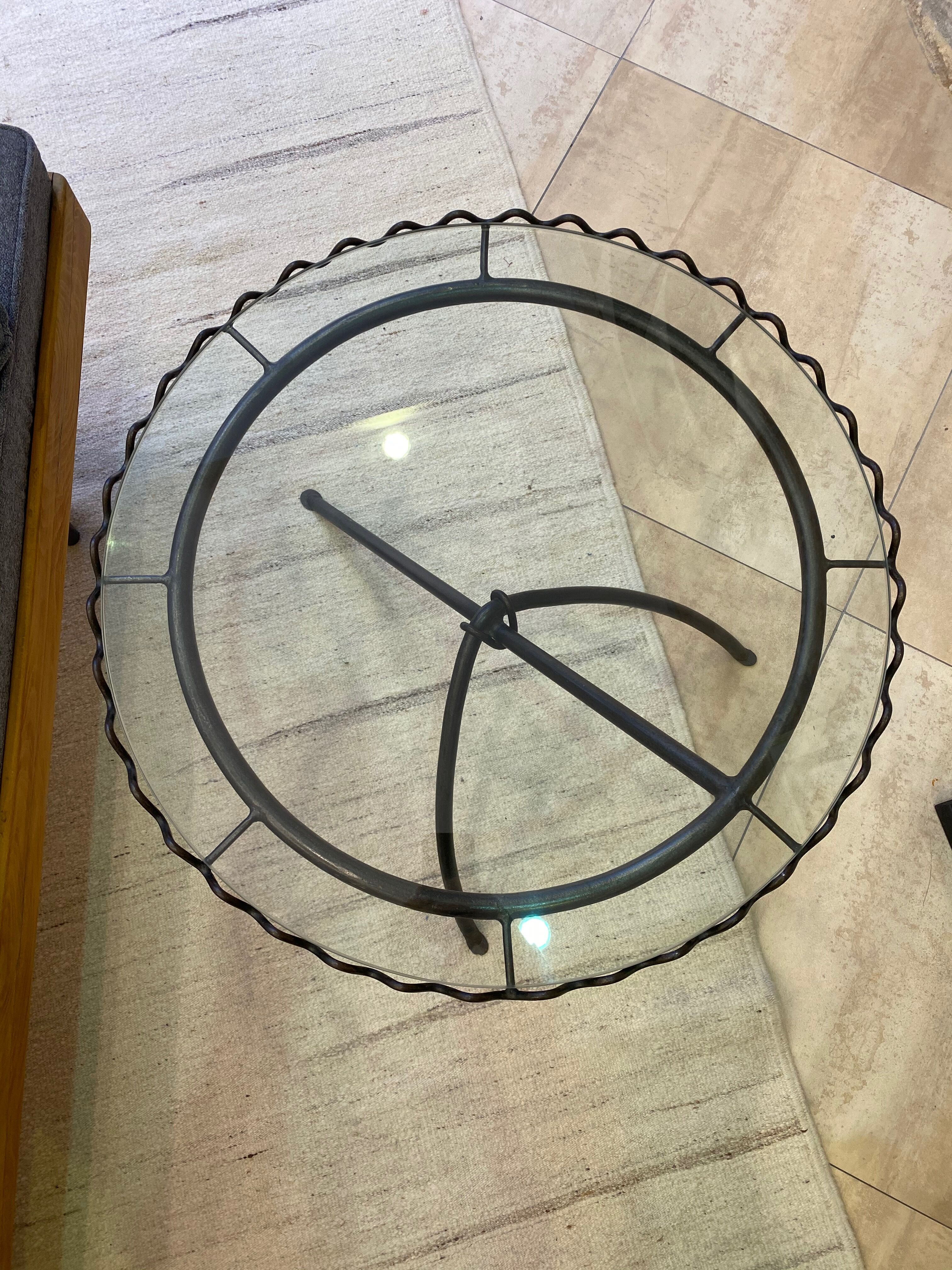 Wrought iron coffee table