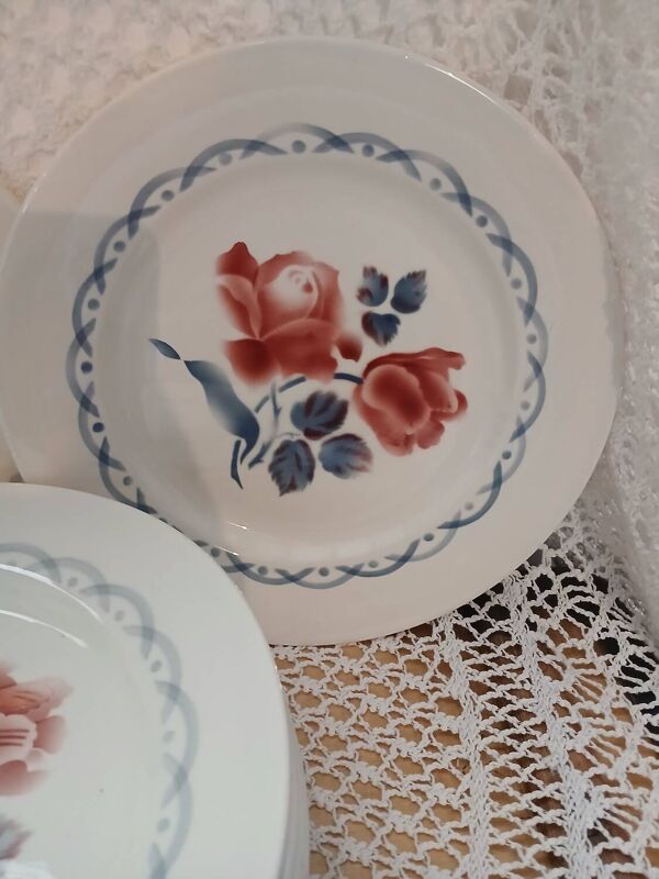 26 assiettes Digoin Sarreguemines