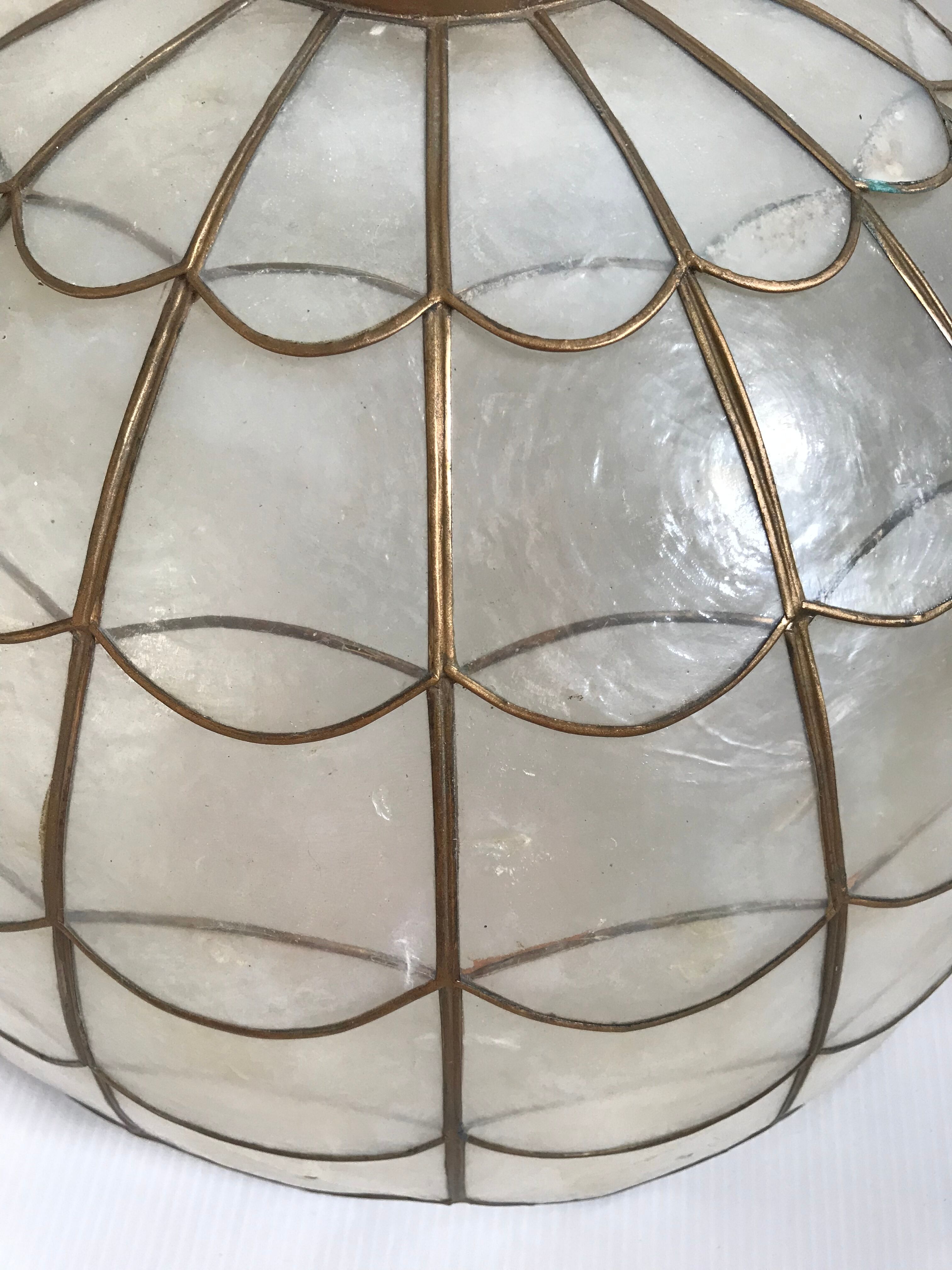 Vintage mother-of-pearl hanging lamp