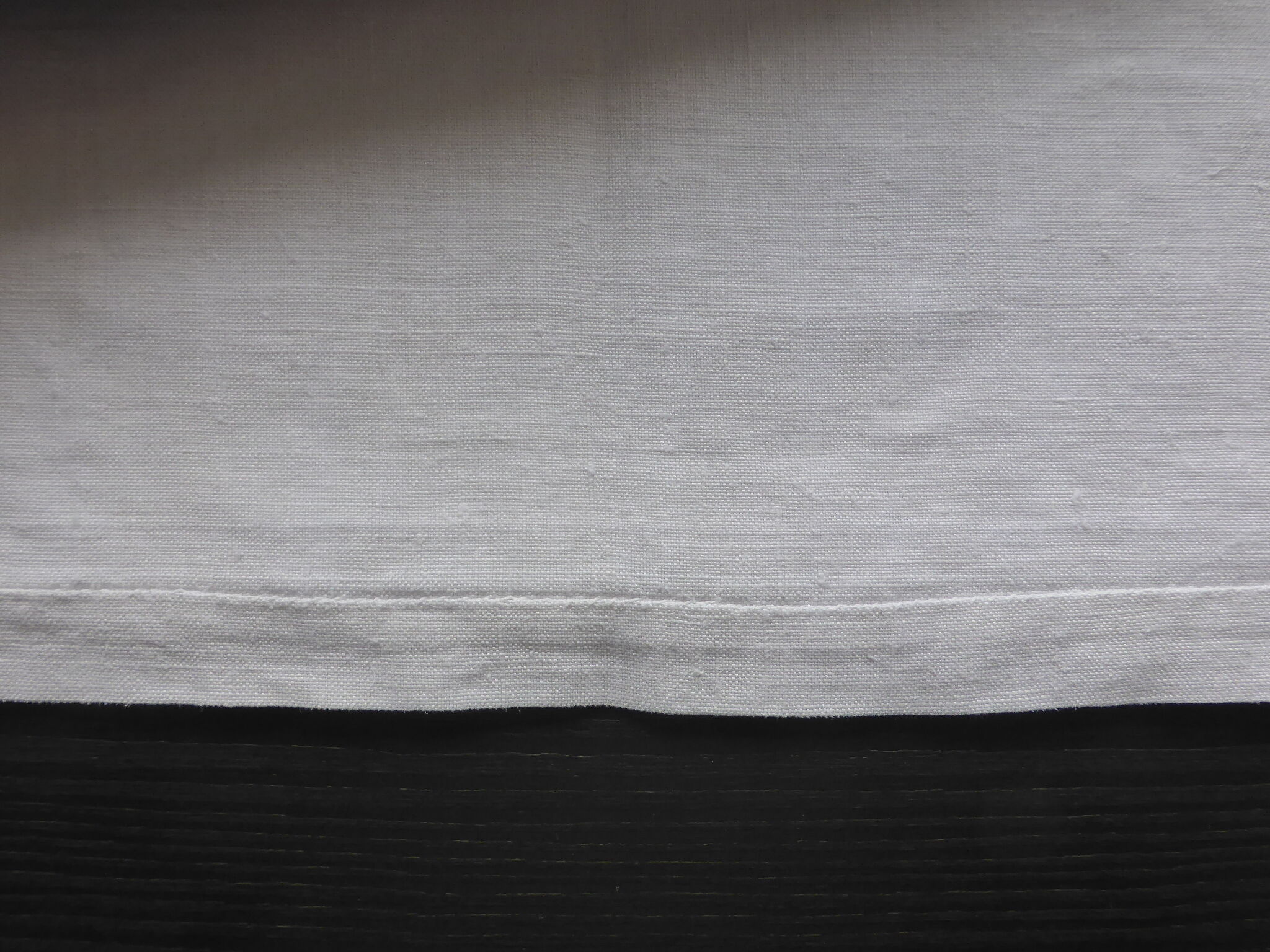 Old sheet in white linen thread