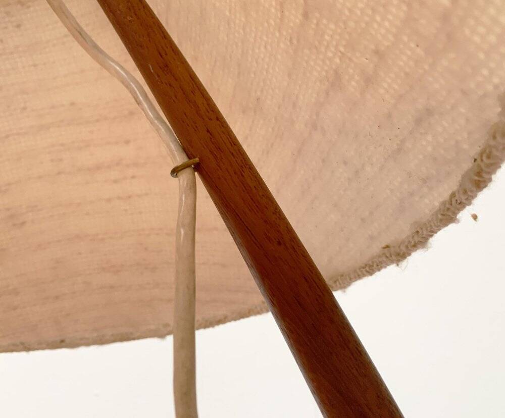 Mid-century Dornstab table lamp in teak by A. Pöll for Kalmar