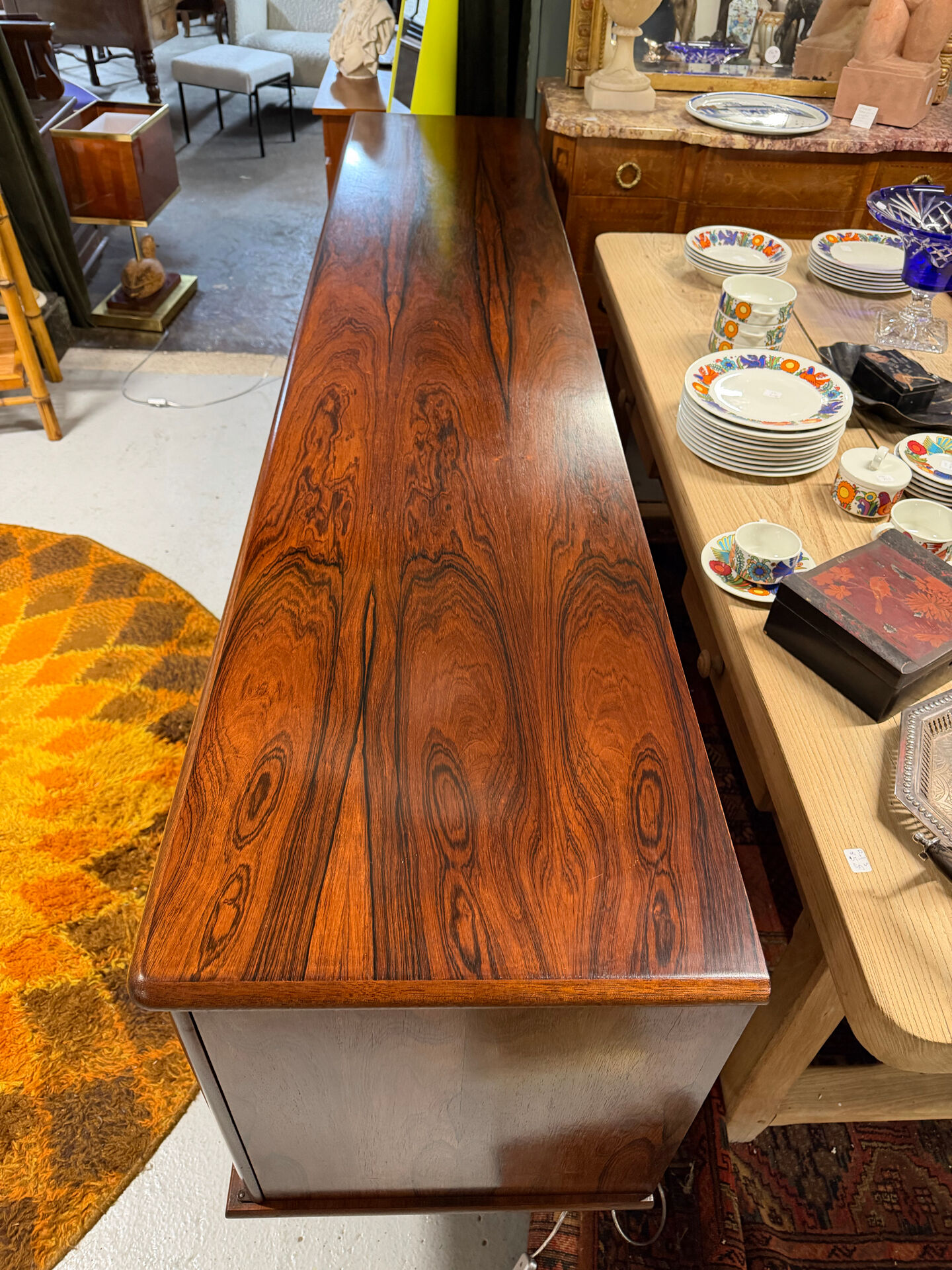 Scandinavian enfilade in rio palisander circa 1960 230 cm