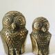 Couple de chouettes vintage en laiton