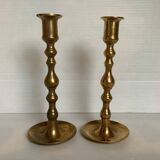 Pair of brass candlesticks