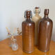 Vintage brown stoneware bottle