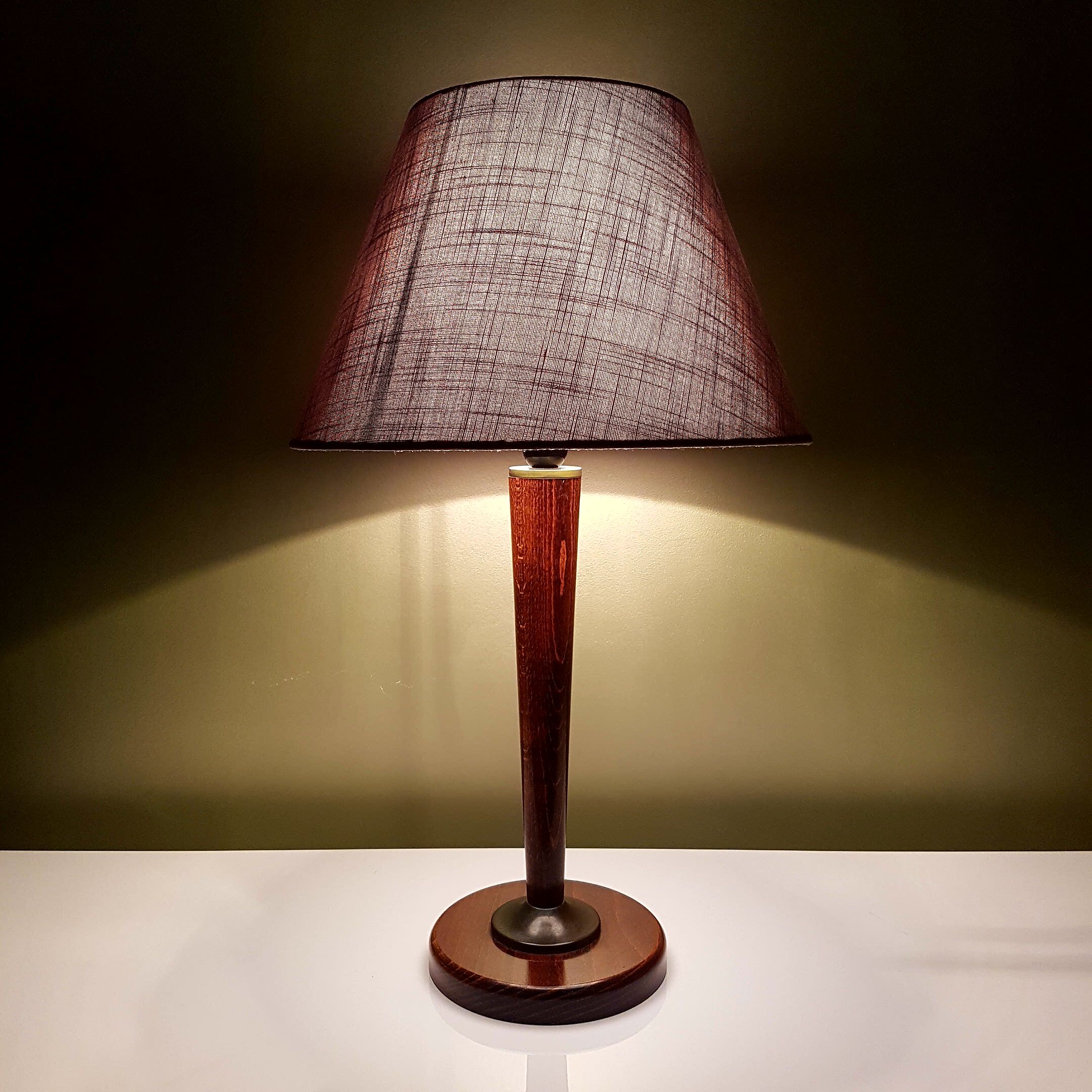 Art deco wooden lamp