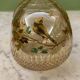 19th-century antique liqueur decanter (DLG Baccarat) cut crystal with bird decoration.