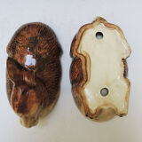 Ancient zoomorphic ceramic terrine rabbit