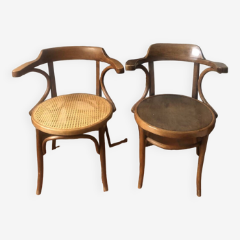 Paire de fauteuils bistrot Jacob et Josef Kohn Wien Bentwood vintage