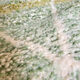 Tapis berbère Béni Ouarain vert à losanges blancs