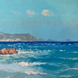 Orientalist painting marine algeria pierre faget-germain (1890-1961) skikda