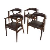 Vintage set of 4x Thomas Harlev for farstrup teak chair