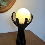 Vintage 70s hand lamp with globe