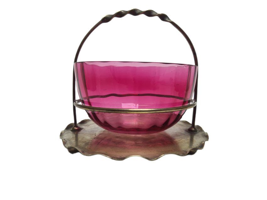 Antique Art Nouveau British basket, 1900s