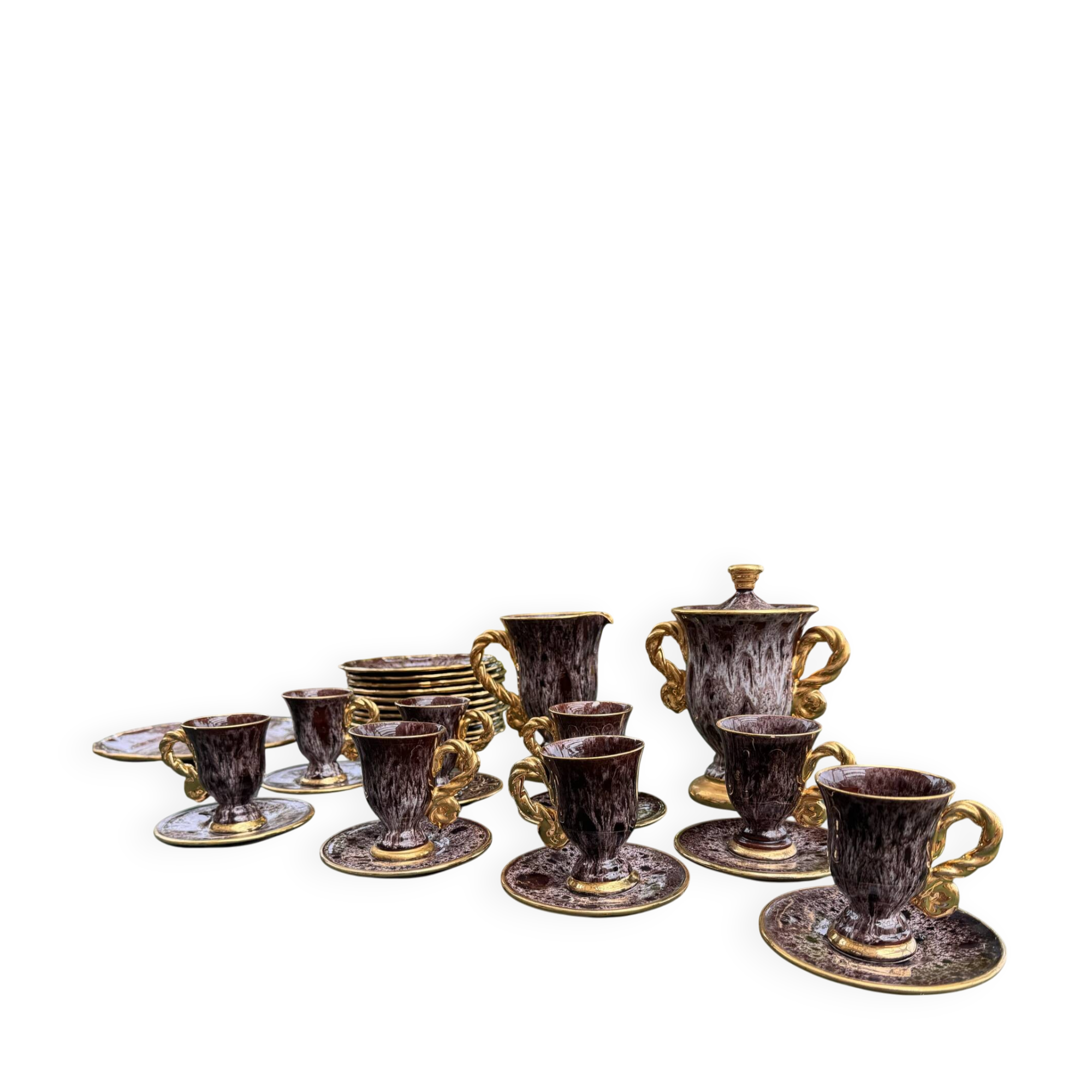 Coffee/dessert service Marius Giuge Vallauris