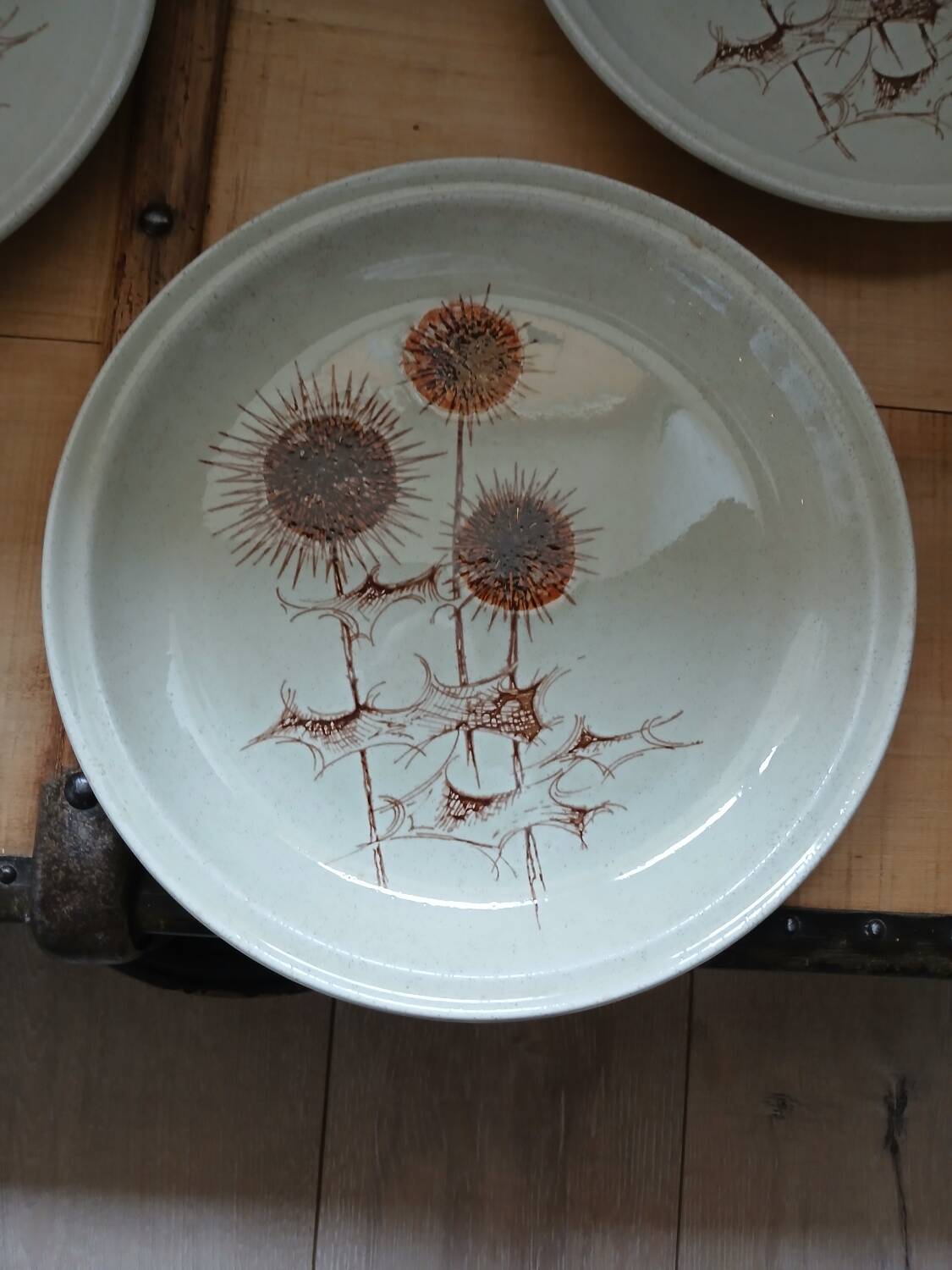 3 assiettes plates anciennes Sarreguemines