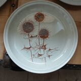 3 old Sarreguemines flat plates