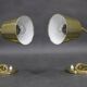 Pair of adjustable brass table or wall lamps, Czechoslovakia, 1930s