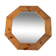 Octagonal pine mirror in 1980s Scandinavian design.