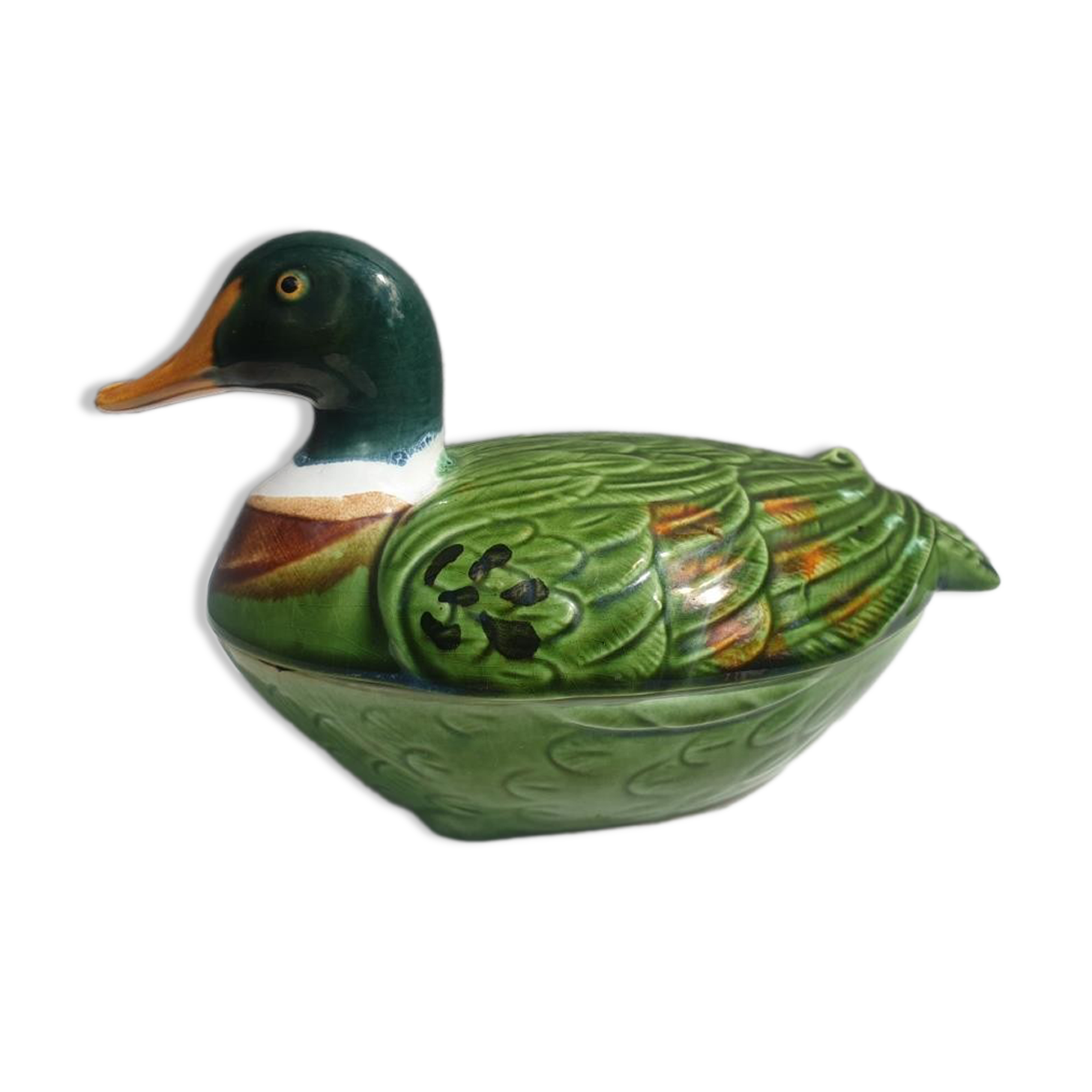 Earthenware duck signed Michel Caugant