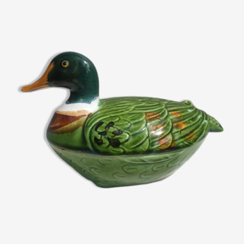 Earthenware duck signed Michel Caugant