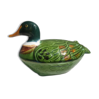 Earthenware duck signed Michel Caugant