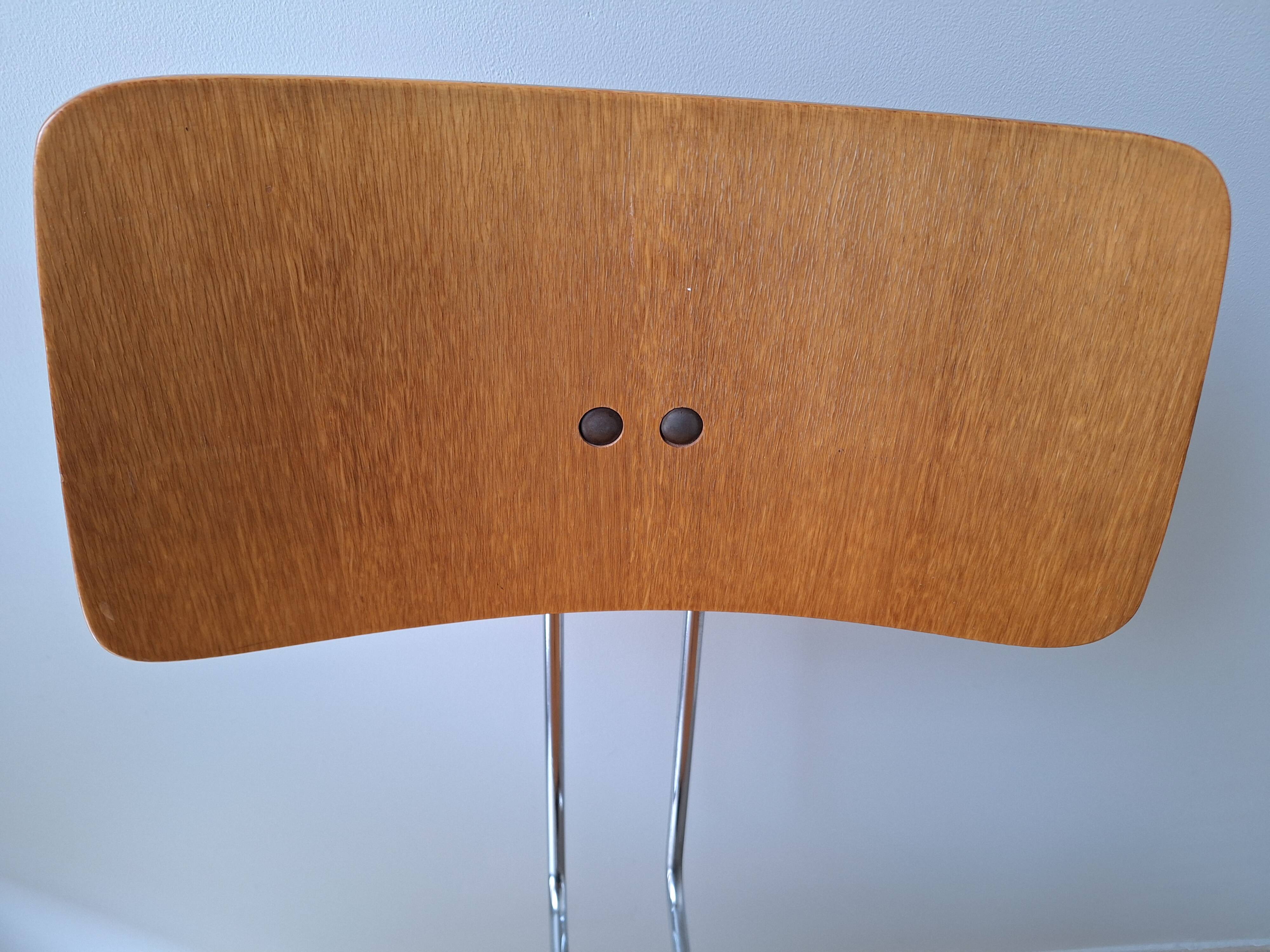 Mid-Century Industrial Office Chair Adjustable Swivel Vintage Stol Kamnik 60s/70s