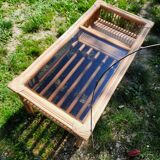 Table basse en bambou et rotin