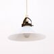 Vintage hanging lamp by Soholm made of white glass, 1970