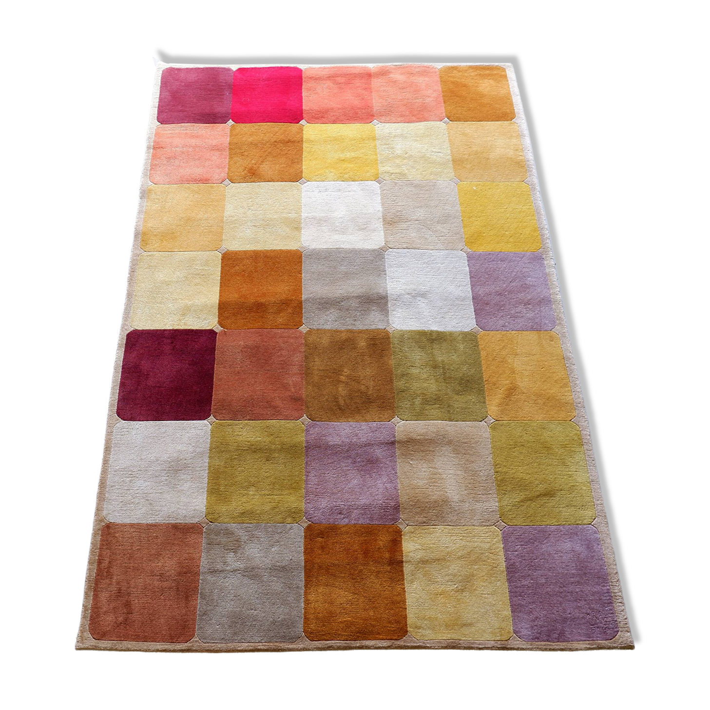 Wool velvet carpet "Robert Le Héros" Paris - 1990s 186x278