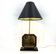 Lampe de table Georges Mathias en laiton gravé, années 1970