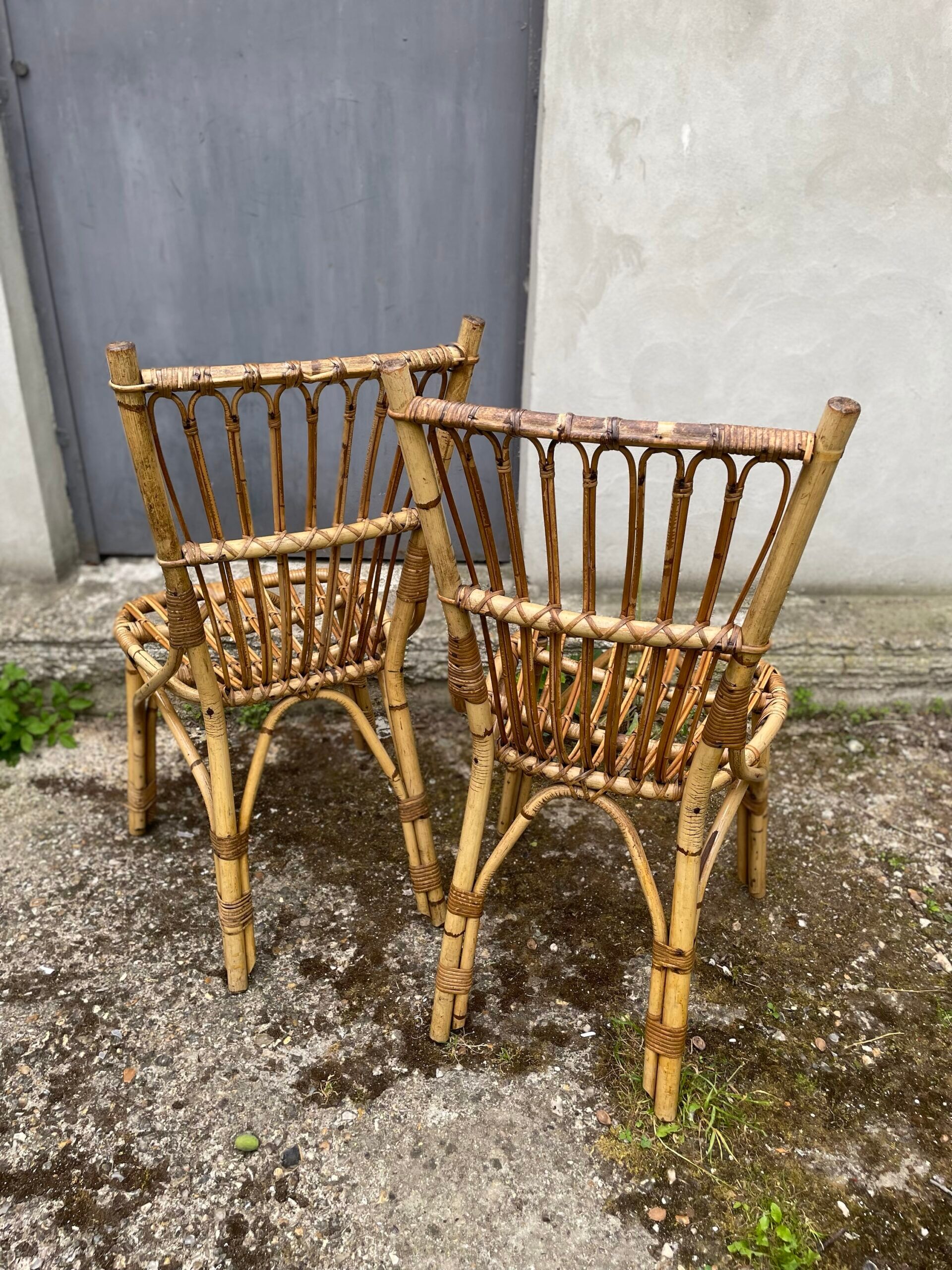 Pair of rattan chairs