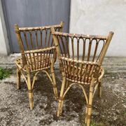 Paire de chaises en rotin